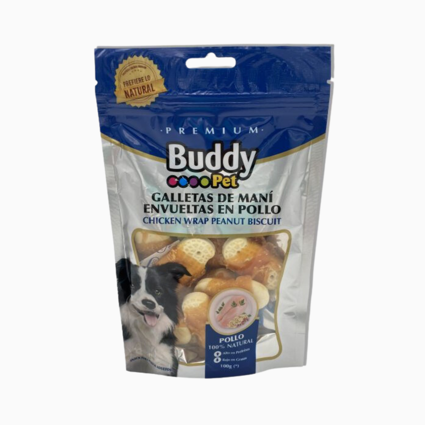 Buddy Pet - Galletas de Maní Envueltas en Pollo